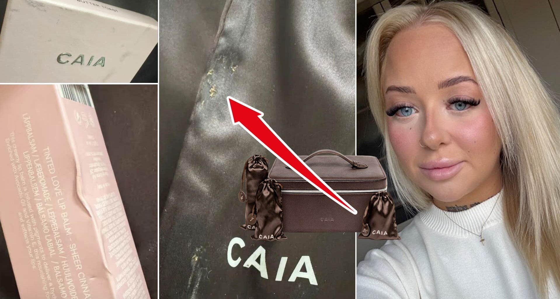 Caia Cosmetics kalender 2025 får kritik – är smutsig och trasig