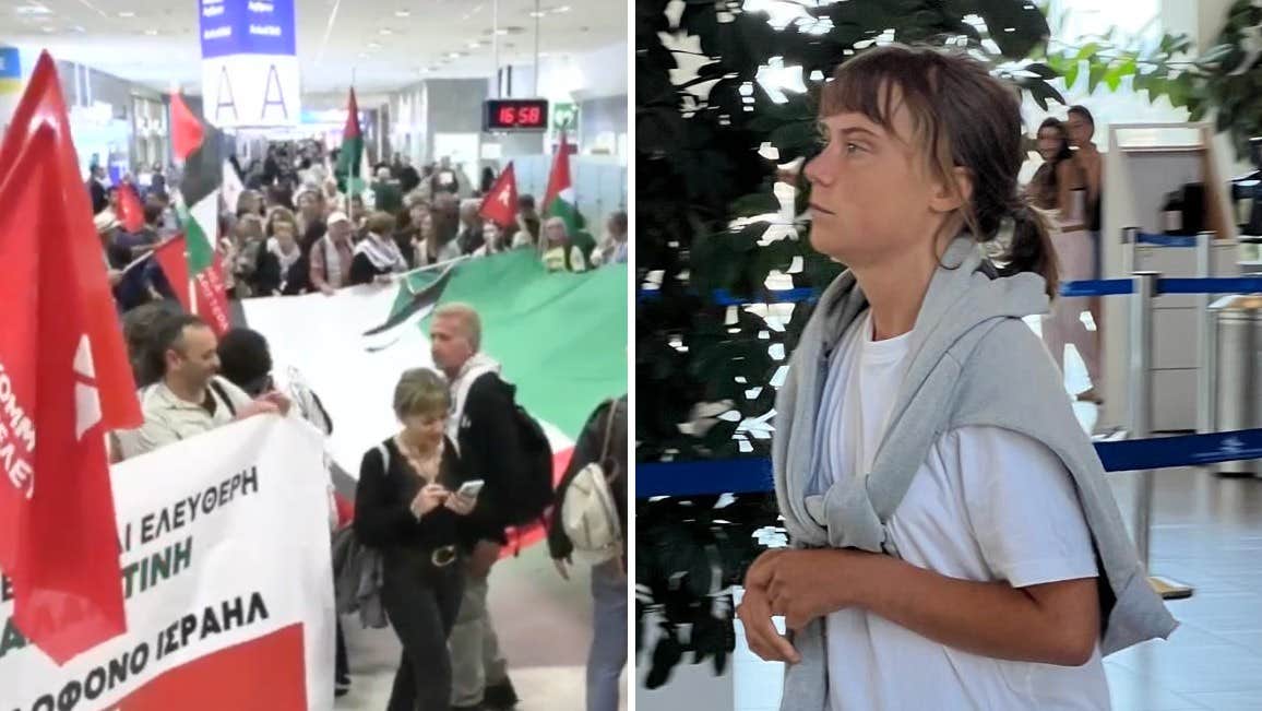 Greta Thunberg har landat i Aten