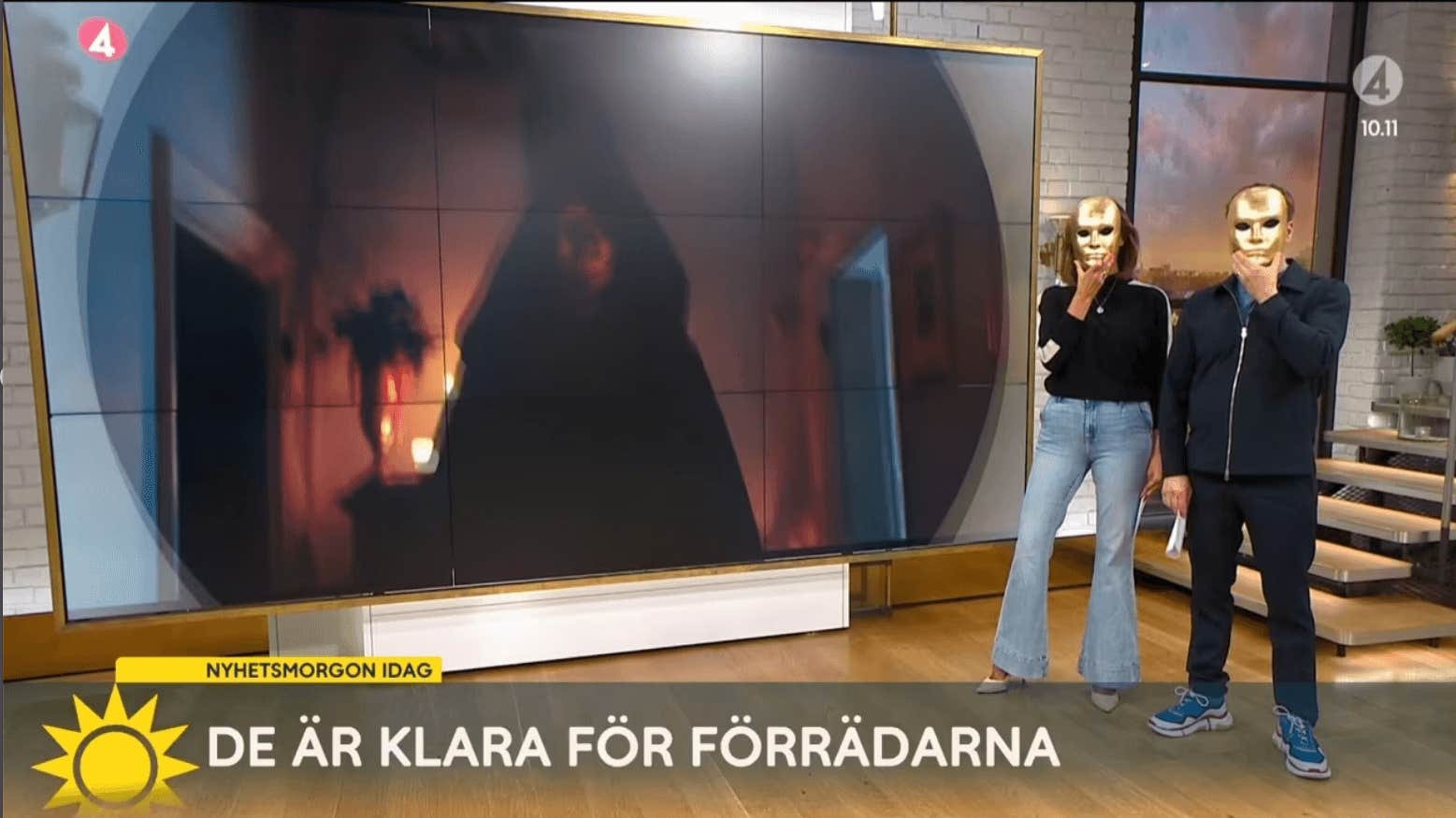 Alexander Pärleros och Alexandra Pascalidou i Förrädarna hösten 2025