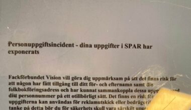 Läckta personuppgifter
efter storskalig it-attack | Sverige