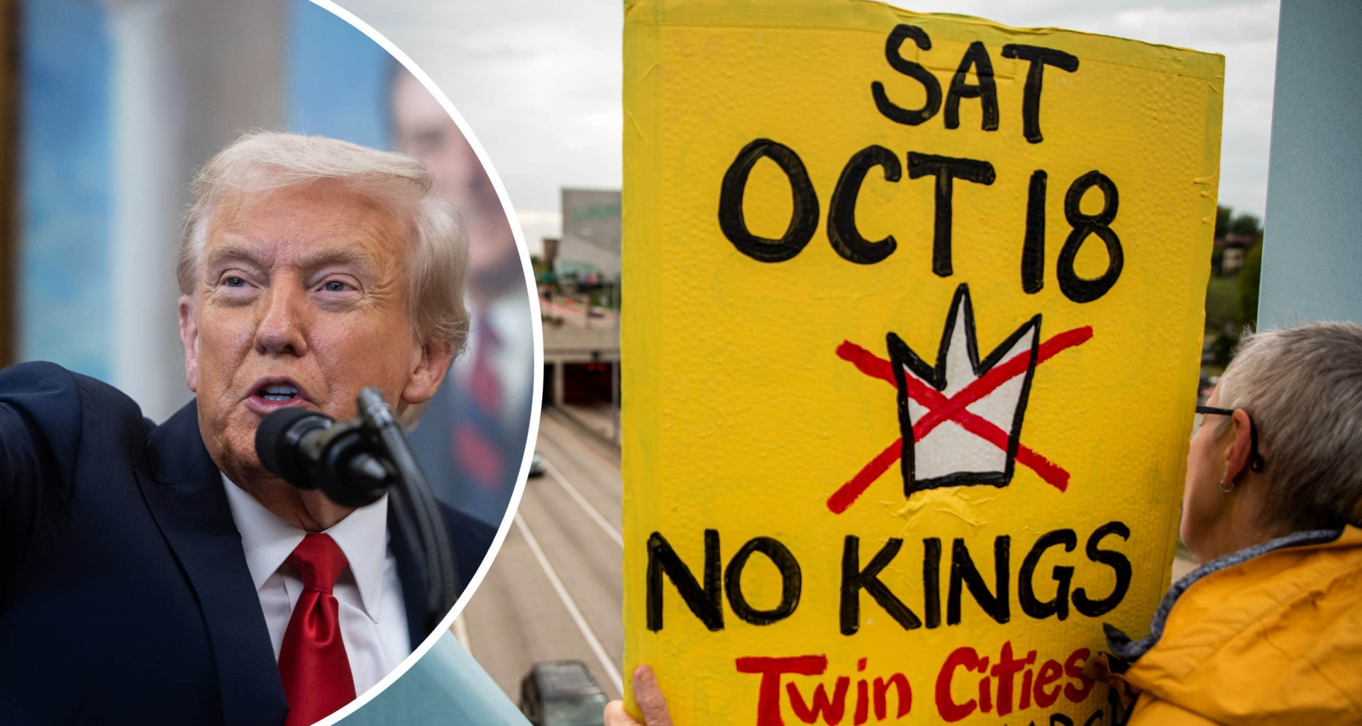 ”No kings” – miljoner väntas demonstrera mot Donald Trump