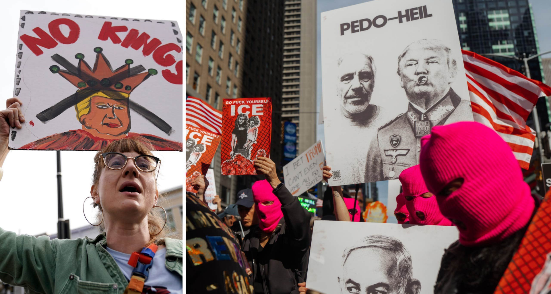 Massdemonstrationer
mot president Trump