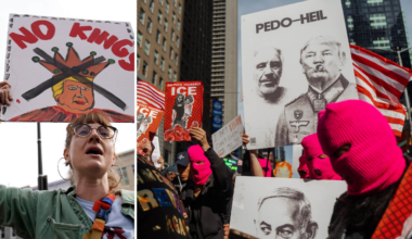 Massdemonstrationer
mot president Trump