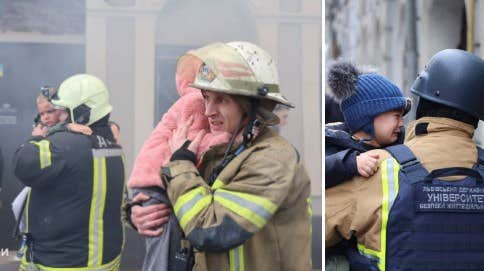 Förskola i Charkiv träffad i rysk attack mot Ukraina
