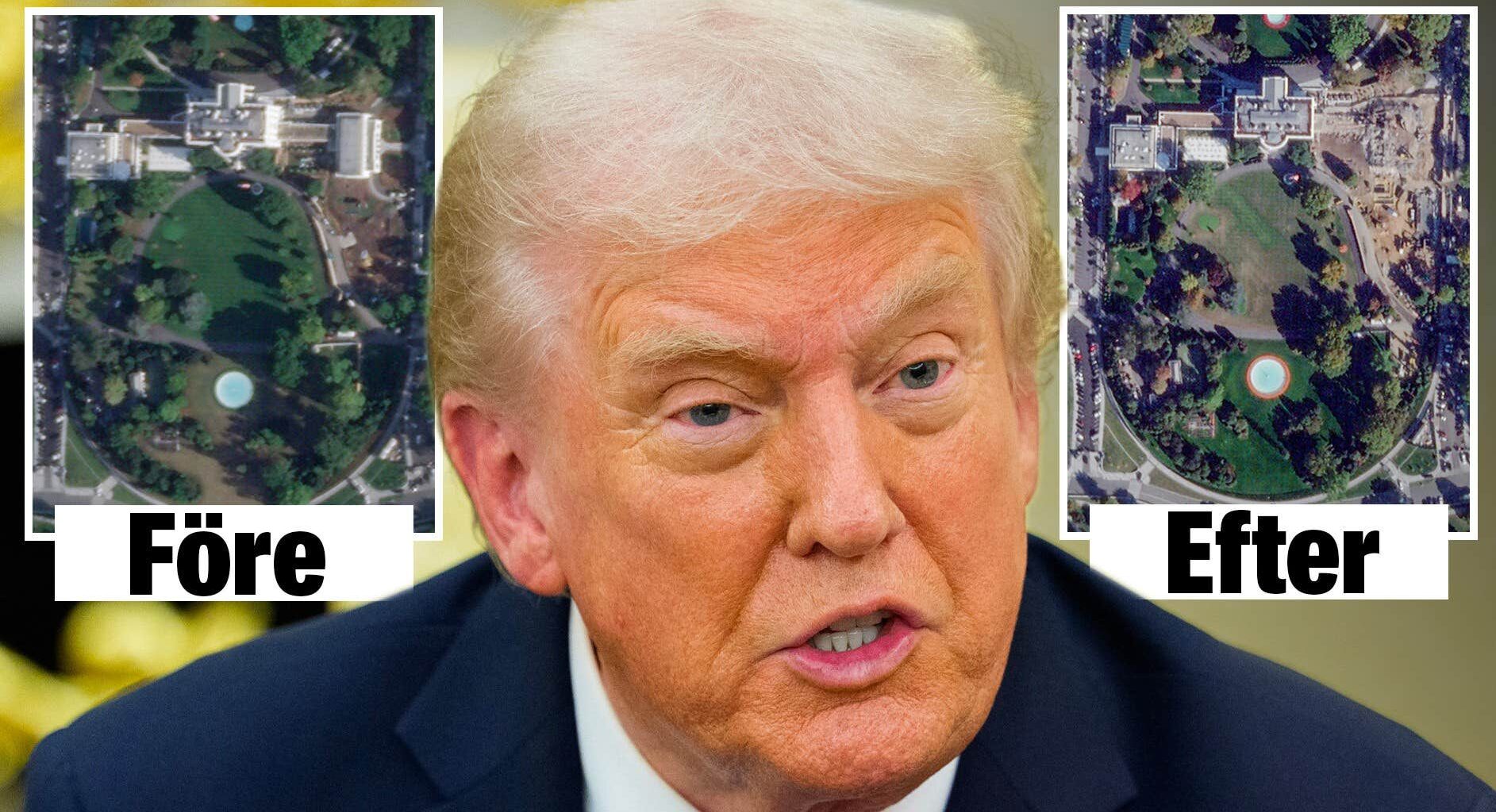 Trump har jämnat Vita husets östra flygel med marken