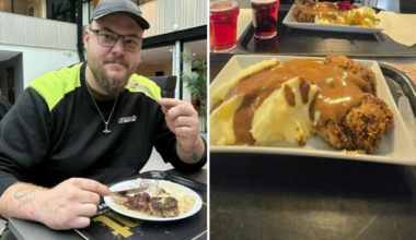 Marcus, 27, åt fyra pannbiffar på buffé – blev utskälld