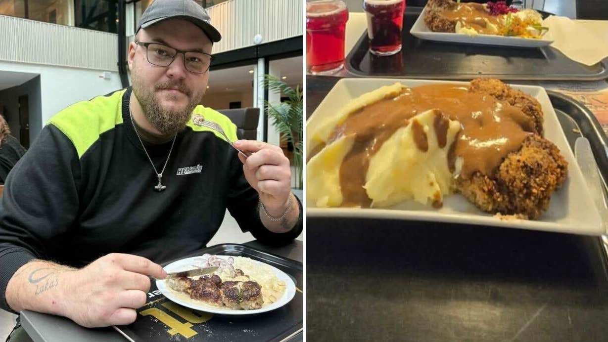 Marcus, 27, åt fyra pannbiffar på buffé – blev utskälld