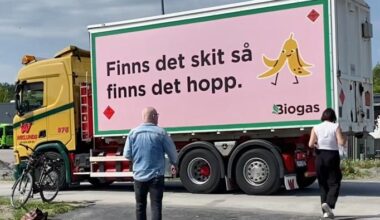 lastbil som går på biogas