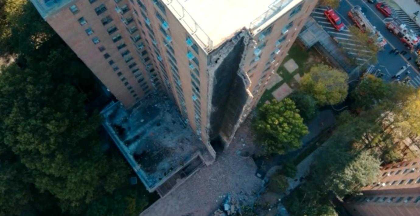 Skyskrapa i New York delvis raserad i gasexplosion