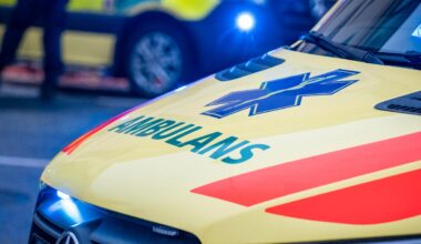 Man död på jobbet i Skövde – föll ner i tank