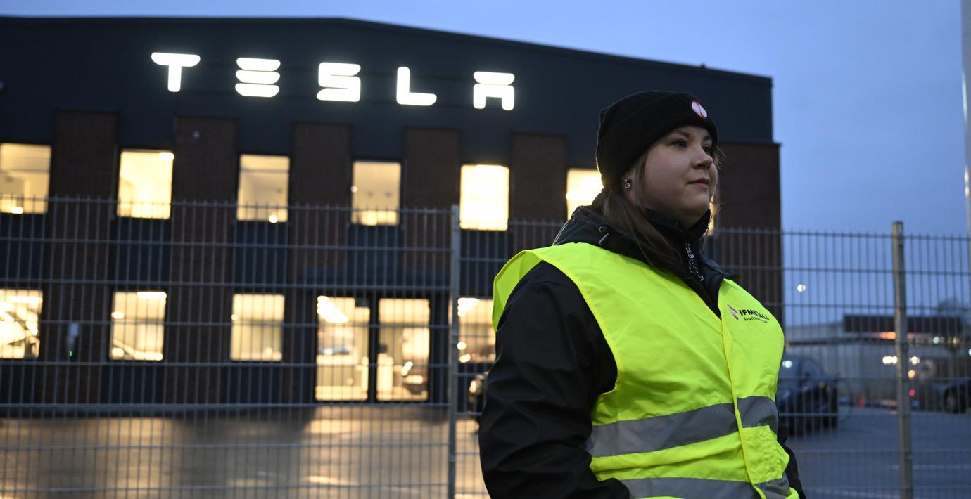 Teslastrejken fyller två – kostat Metall 100 miljoner