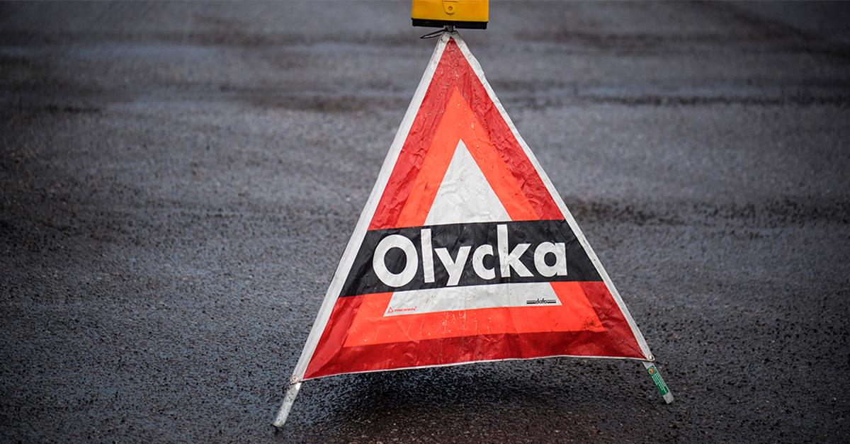 Nio bilar i krock i Lilla Edet