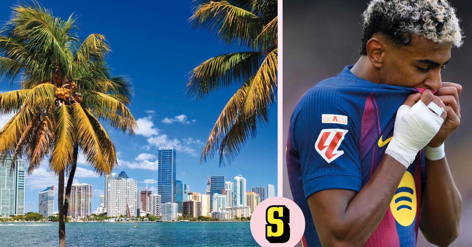 Historiska matchen mellan Barcelona-Villarreal i Miami skjuts upp