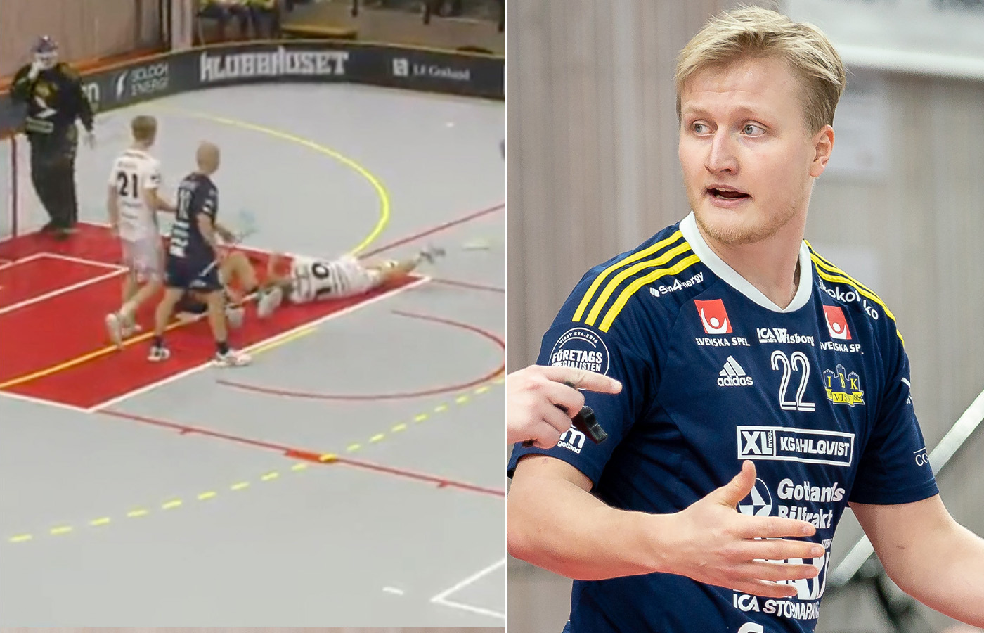 Stängs av efter tacklingen: ”Hög risk för skada”