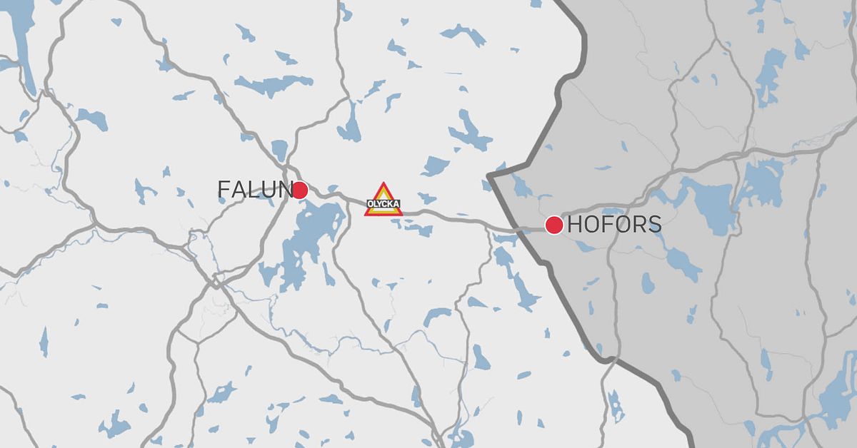 Trafikolycka på E16 utanför Falun – begränsad framkomlighet