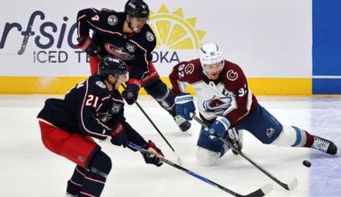 NHL: Gabriel Landeskog tog sin första poäng