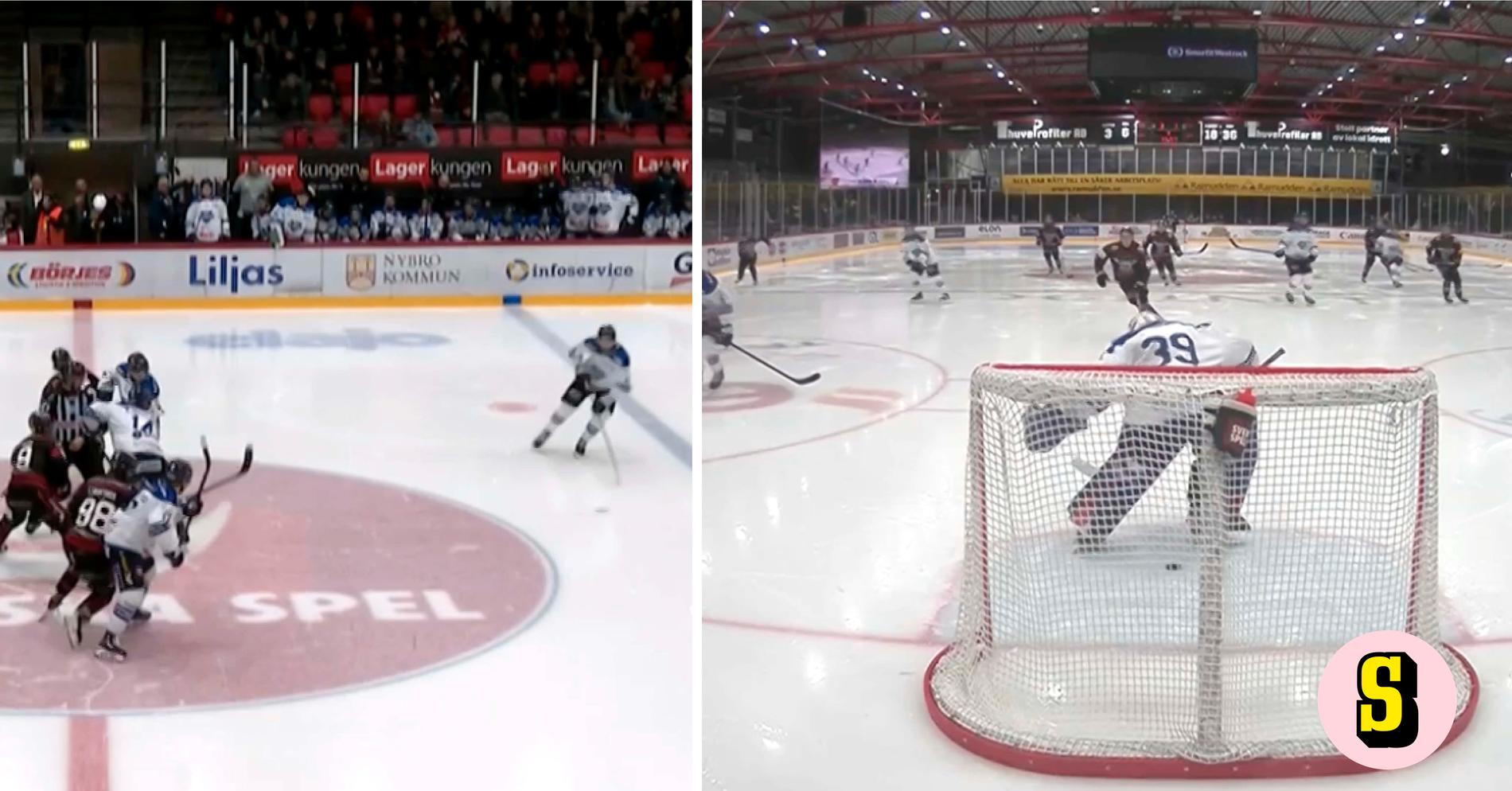 Mål på tekning i mittzon efter jättetabbe
