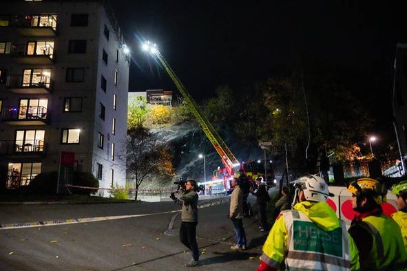 DN Direkt - Stenras i Oslo – bostadshus evakueras