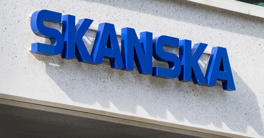 Skanskas orderingång föll kraftigt