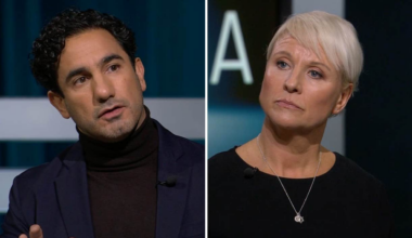 Anna Tenje (M) och Ardalan Shekarabi (S) i debatt om karensavdrag