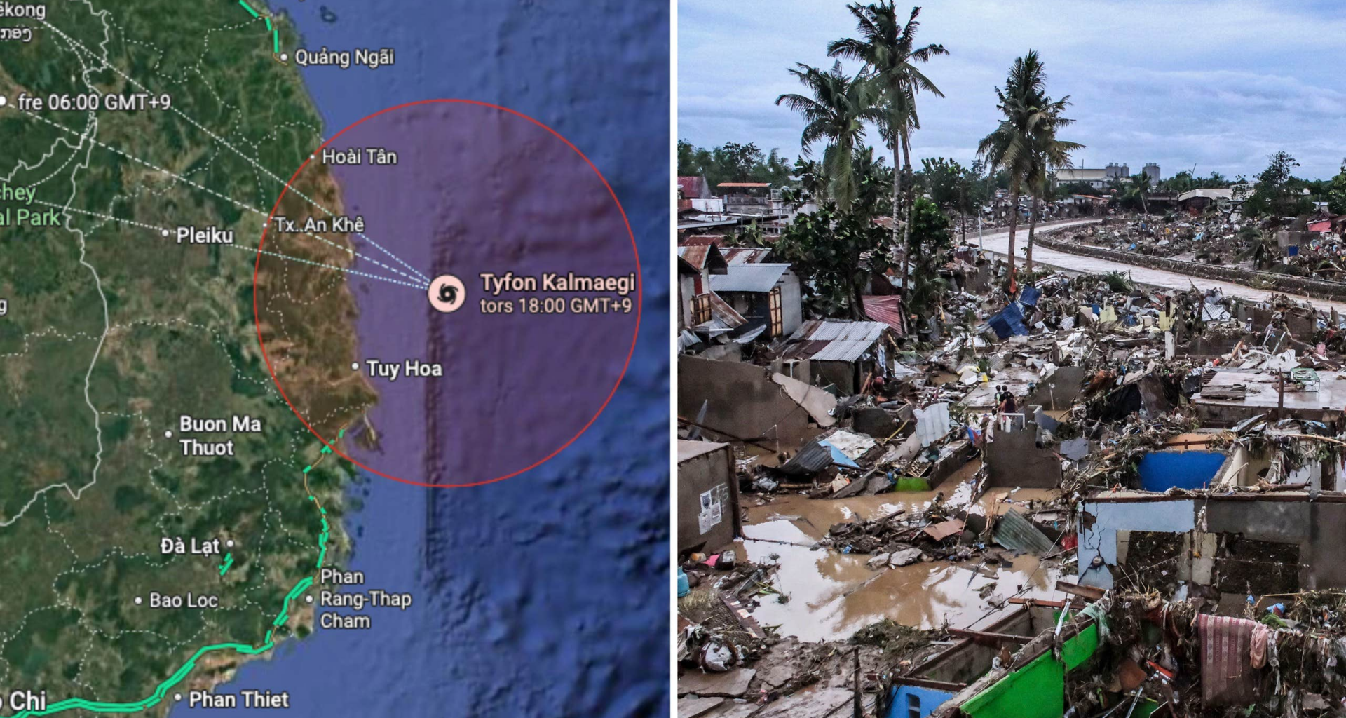 Nu slår monstertyfonen Kalmaegi
till mot Vietnam