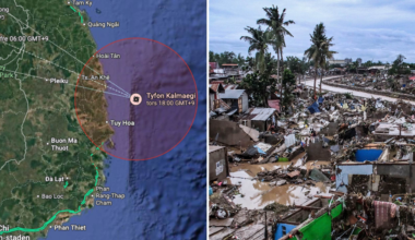 Nu slår monstertyfonen Kalmaegi
till mot Vietnam