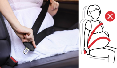 Nya nationella råd för gravida: Så ska bilbältet sitta