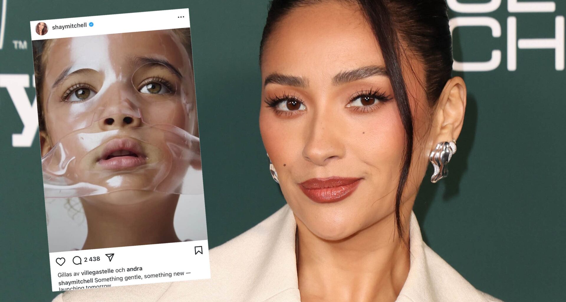 Sskådespelaren Shay Mitchell får kritik för sitt nya hudvårdsmärke.