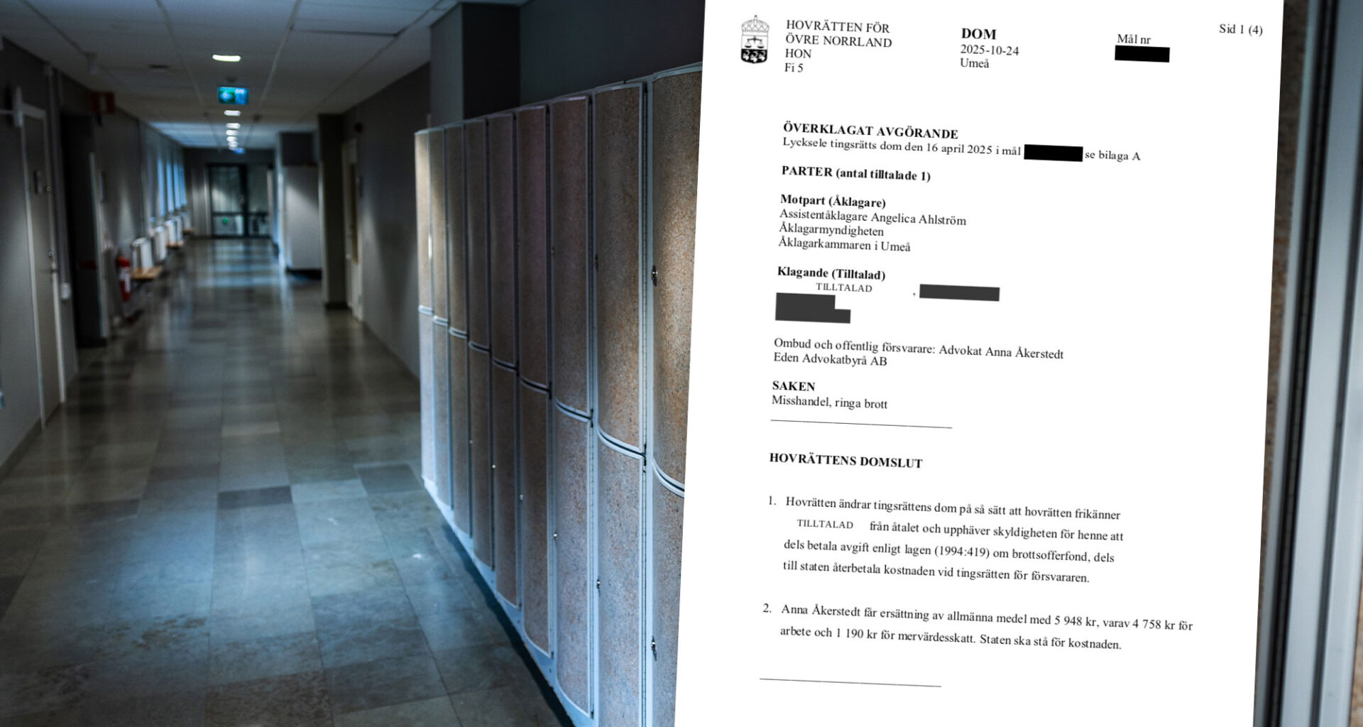 Fälldes för ”tag i armen” – frikänns av hovrätten