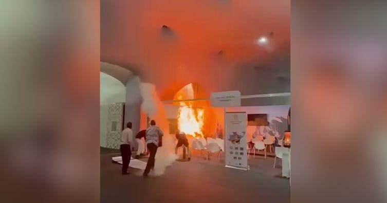 Brand har brutit ut i COP30-byggnaden