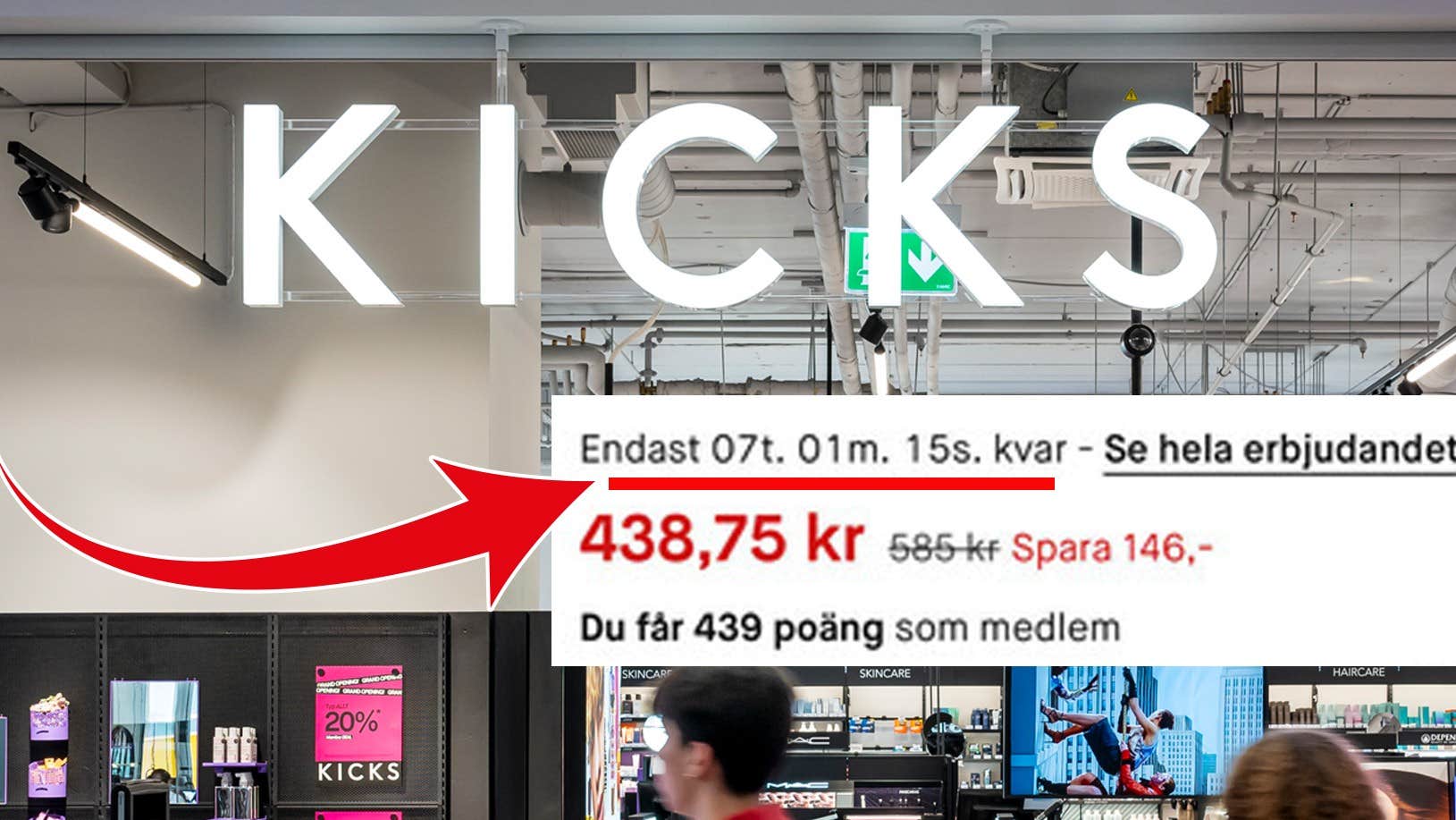 Kicks hade missvisande nedräkningstimer i e-butiken