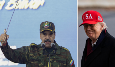 Maduro varnar Trump
– och viftar med svärd
