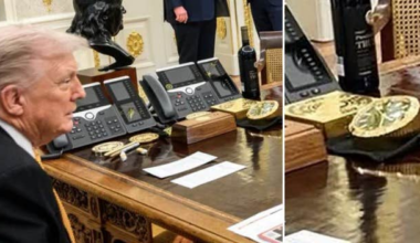 Mutade Trump
med guldtacka och Rolex