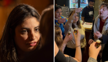 Nooshi Dadgostar festar med hotshots i Umeå