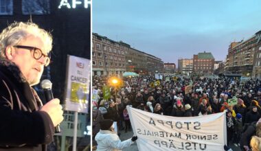 Rekordstor demonstration mot Senior Materials användning av metylenklorid i Eskilstuna