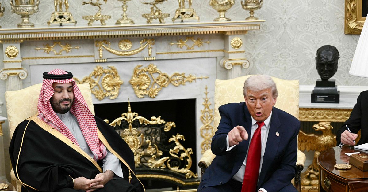 Kronprins Mohammed bin Salman välkomnas till Vita huset