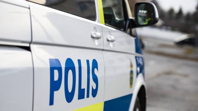 En svensk polisbil. 