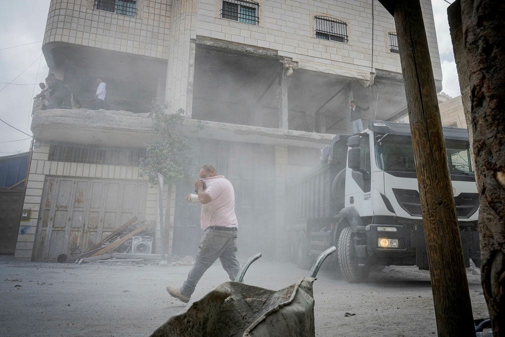 De israeliska soldaterna blåste ut en hel våning.