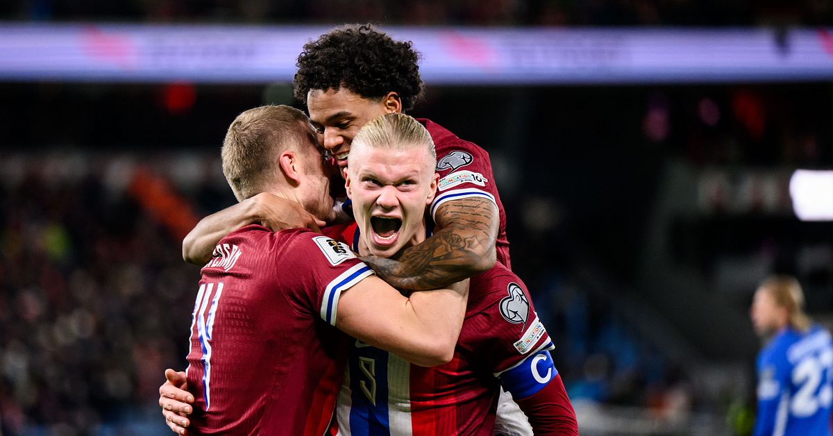 Fotboll: Norge stormar mot VM – Haaland med två mål mot Estland