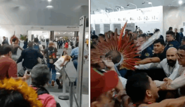 Demonstranter stormade COP30-byggnaden