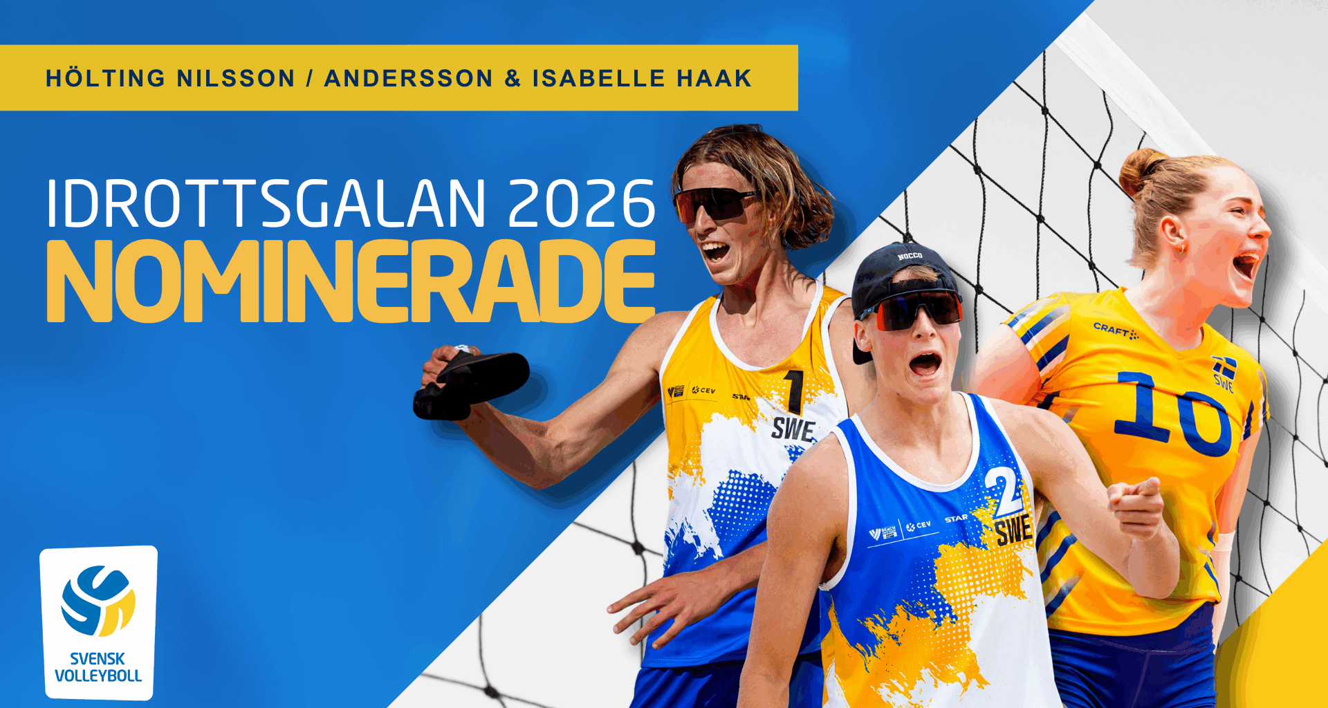 Hölting Nilsson / Andersson och Isabelle Haak nominerade till Idrottsgalan 2026