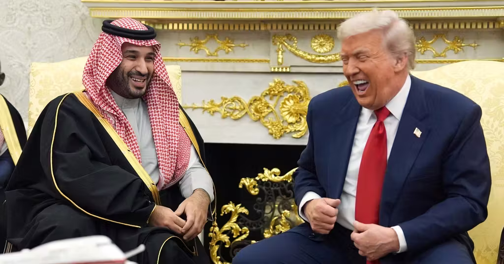 Trump rullade ut röda mattan för bin Salman - Västerbottens-Kuriren