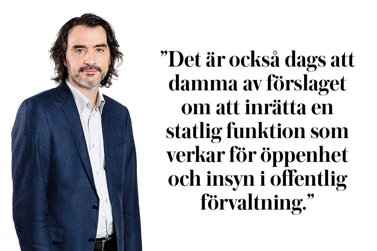 Alexander Armiento: Möjligheten till insyn måste värnas i praktisk handling