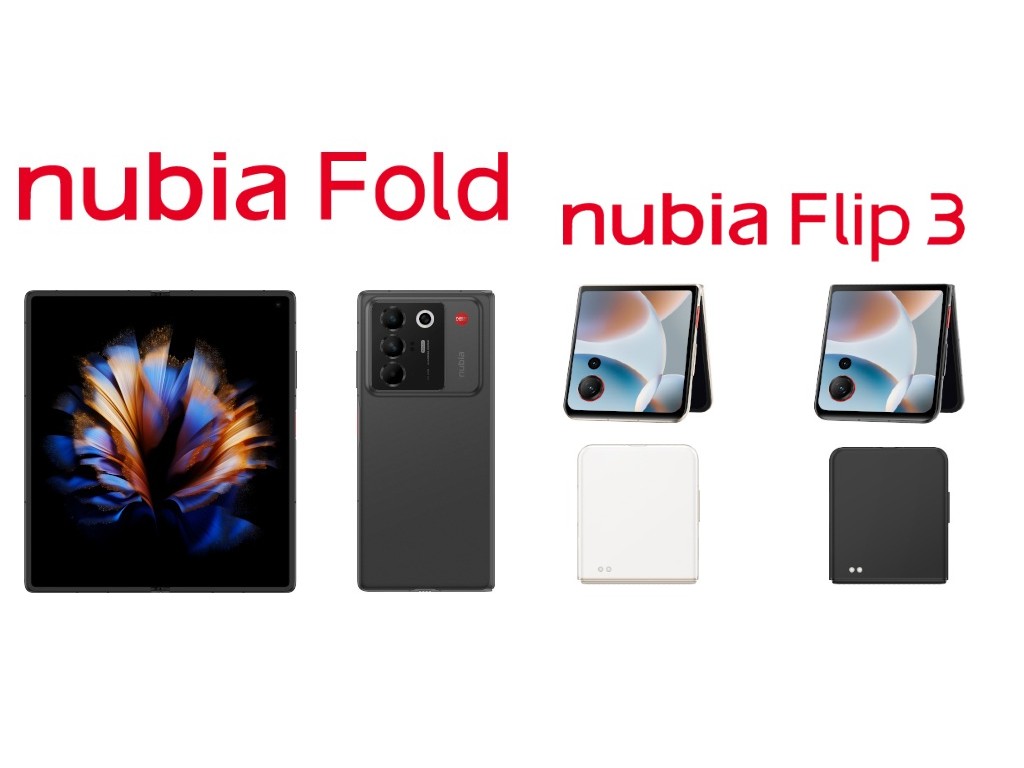 Läckan avslöjar en första titt på Nubias Galaxy Z Fold 7-konkurrent och Nubia Flip 3