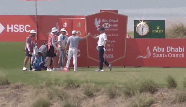 golfspelare på golfbana