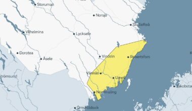 SMHI varnar för ishalka i Västerbottens läns kustland