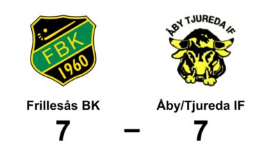 Åby/Tjureda IF fixade kryss borta mot Frillesås BK - NSD