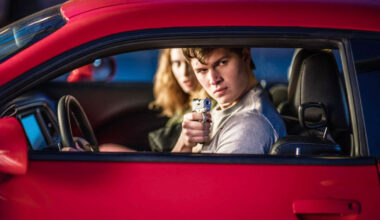 Ansel Elgort och Lily James i "Baby Driver"