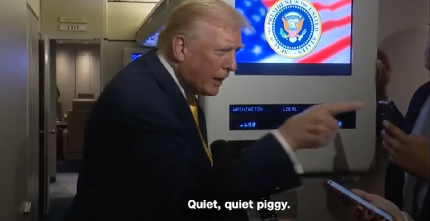 Trump till Vita huset-journalist: ”Tyst, lilla gris”