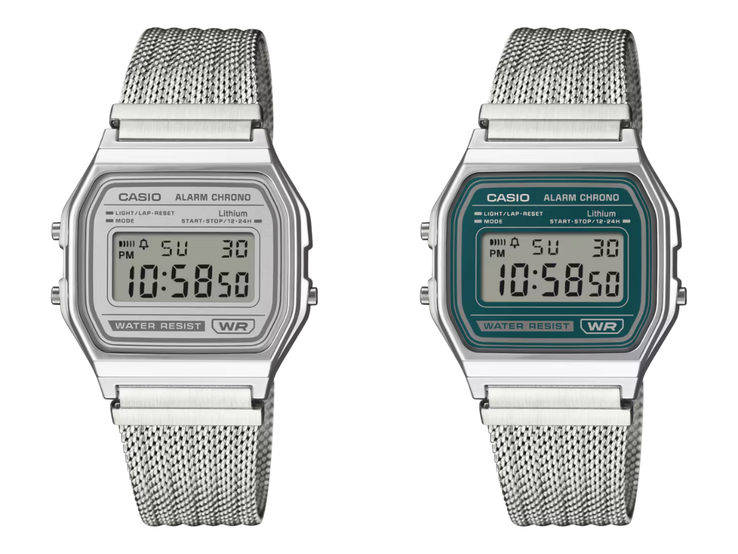 Casio A158-WEM-7 (till vänster) och Casio A158-WEM-3 (till höger). (Bildkälla: Casio)